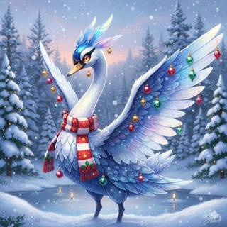 Fakemon Pokemon: Christmas Swan