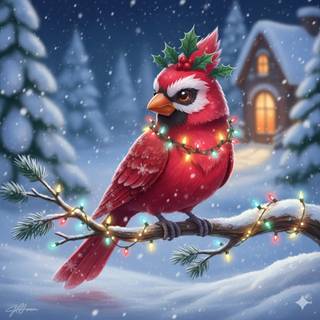 Fakemon Pokemon: Christmas Cardinal (Male)