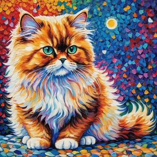 Colorful Persian Cat