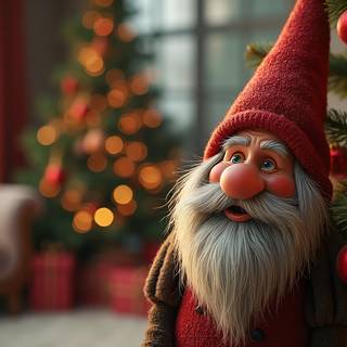 Cute Gnome In A Red Hat