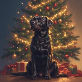 Black Lab Christmas