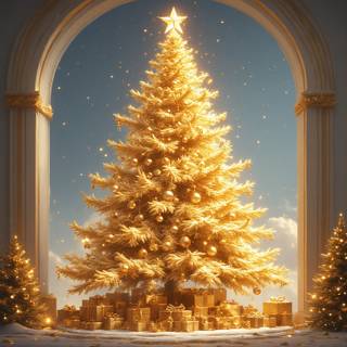 Gold Christmas Tree