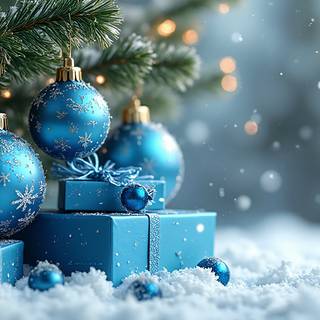 Blue Christmas Balls