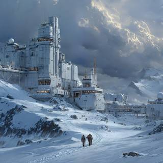 Hidden Base In The Winter Mountains