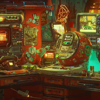 3D Retrofuturistic Tech