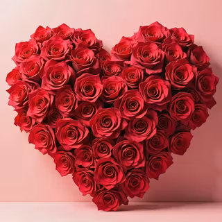 Heart Made Of Red Roses