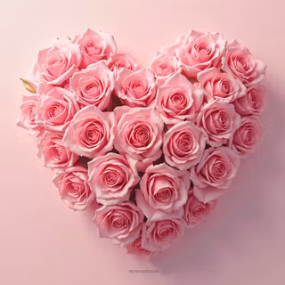 Heart Made Of Pink Roses