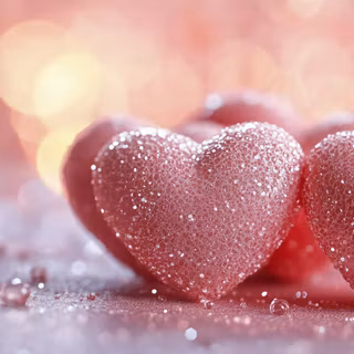 Pink Glitter Hearts