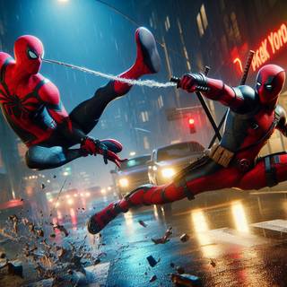 HD WALLPAPER SPIDER MAN AND DEADPOOL