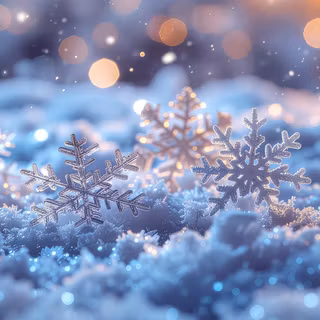 Fresh Ice Snow Flake Macro