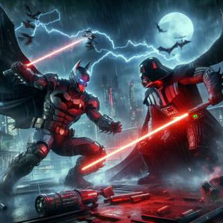 HD WALLPAPER   BATMAN  VS  DARTH VADER