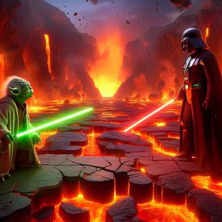 HD WALLPAPER YODA VS DARTH VADER