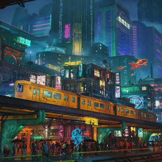cyberpunk city