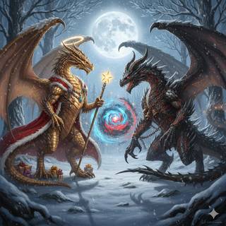 Saint Nicholas Dragon vs Krampus Dragon