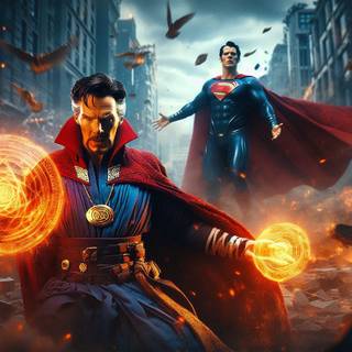 HD WALLPAPER DR STRANGE AND SUPERMAN