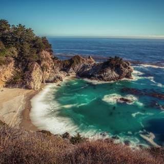 Coasta Oceanului Fundal Mcway Falls California
