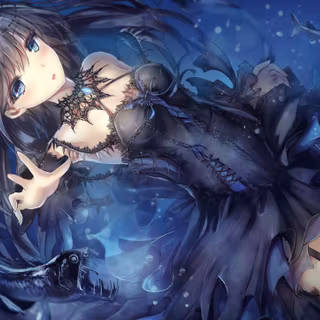 BLue Eyes Anime Girl Wallpaper 