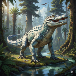 Dinosaur White Alligator