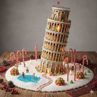 Gingerbread Leaning Tower of Pisa