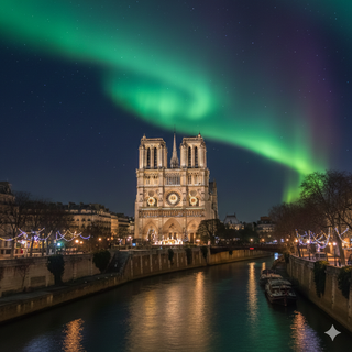 Notre Dame Cathedral on Christmas Night