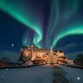 Edinburgh Castle on Christmas Night