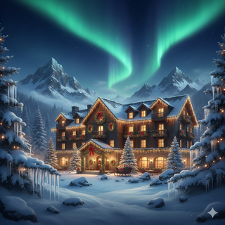 Christmas at Luxurious Hotel with Aurora Boreslis
