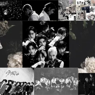 straykids black and white wallpaper I made :)