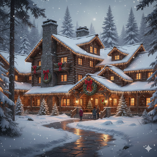 Christmas at a Rustic Hotel