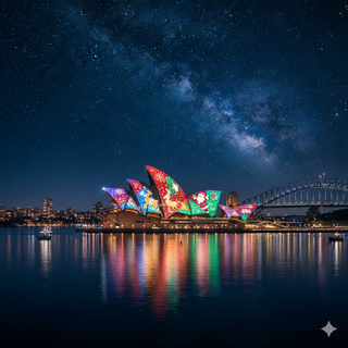 Christmas Lights on Sydney Opera House