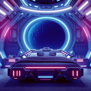 Futuristic Sci-Fi Bedroom
