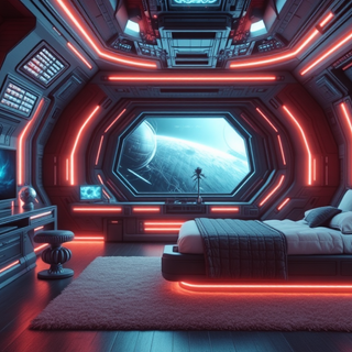 Futuristic Sci-Fi Bedroom