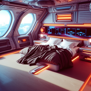 Futuristic Sci-Fi Bedroom