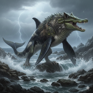 Orca Whale + Wolf + Crocodile