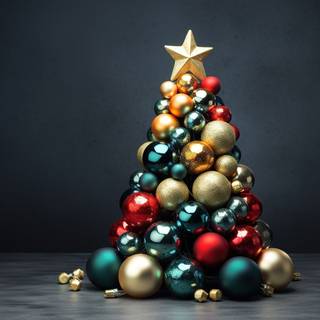 Christmas Tree Made Of Balls