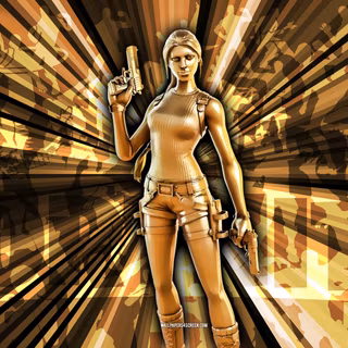 Gold Anniversary Variant Lara Croft Fortnite