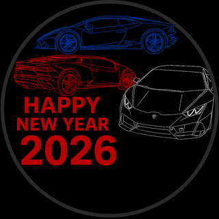 Lamborghini Happy New Yr 2026 Watch Wallpaper