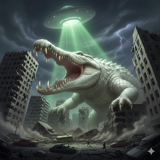 White Crocodile transforms Giant from a UFO growth ray