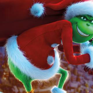 Grinch as Santa Claus
