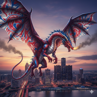 Detroit Pistons Dragon