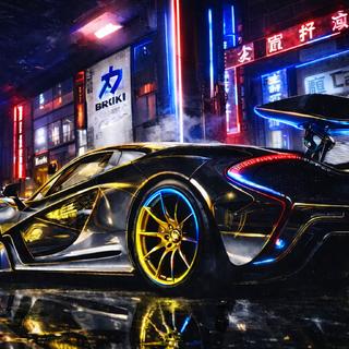 Neon Car Background