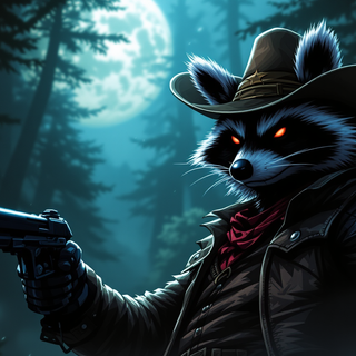 Raccoon Cowboy