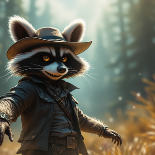 Raccoon Cowboy
