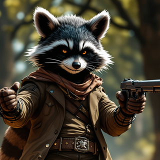 Raccoon Cowboy
