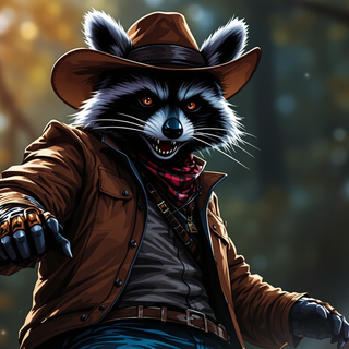 Raccoon Cowboy