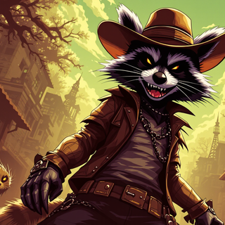 Raccoon Cowboy