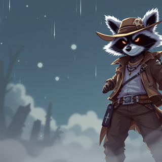 Raccoon Cowboy