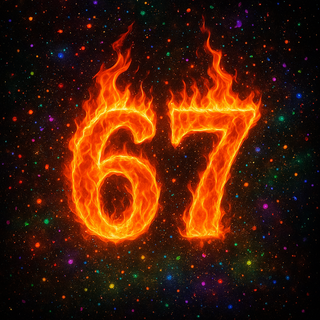 67 with flames