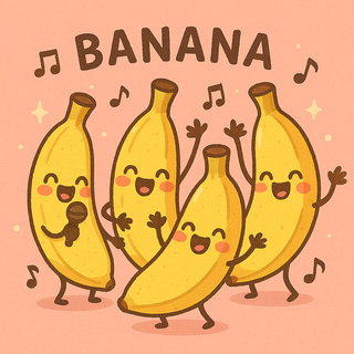 its a banana next to a banaanann