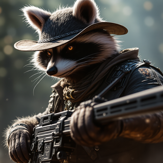 raccoon cowboy
