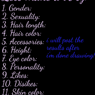 Lets make an oc!  ( comment if you have any ideas OR suggestions! pls and thxs <3 )